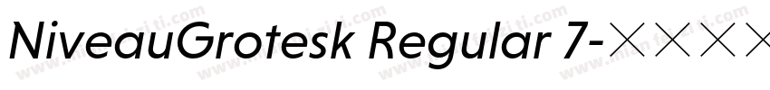 NiveauGrotesk Regular 7字体转换